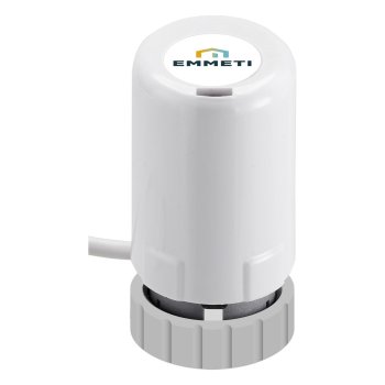 Электротермический привод EMMETI Control T, нормально закрытый (NC), 230 В, M30×1,5, белый